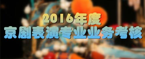 无毛美女被艹的哇哇叫国家京剧院2016年度京剧表演专业业务考...